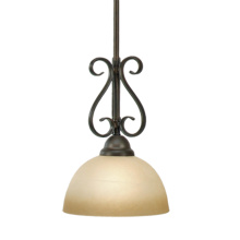 Golden 1567-M1L PC - Wry Lighting Riverton 1-light Pendant in Peppercorn